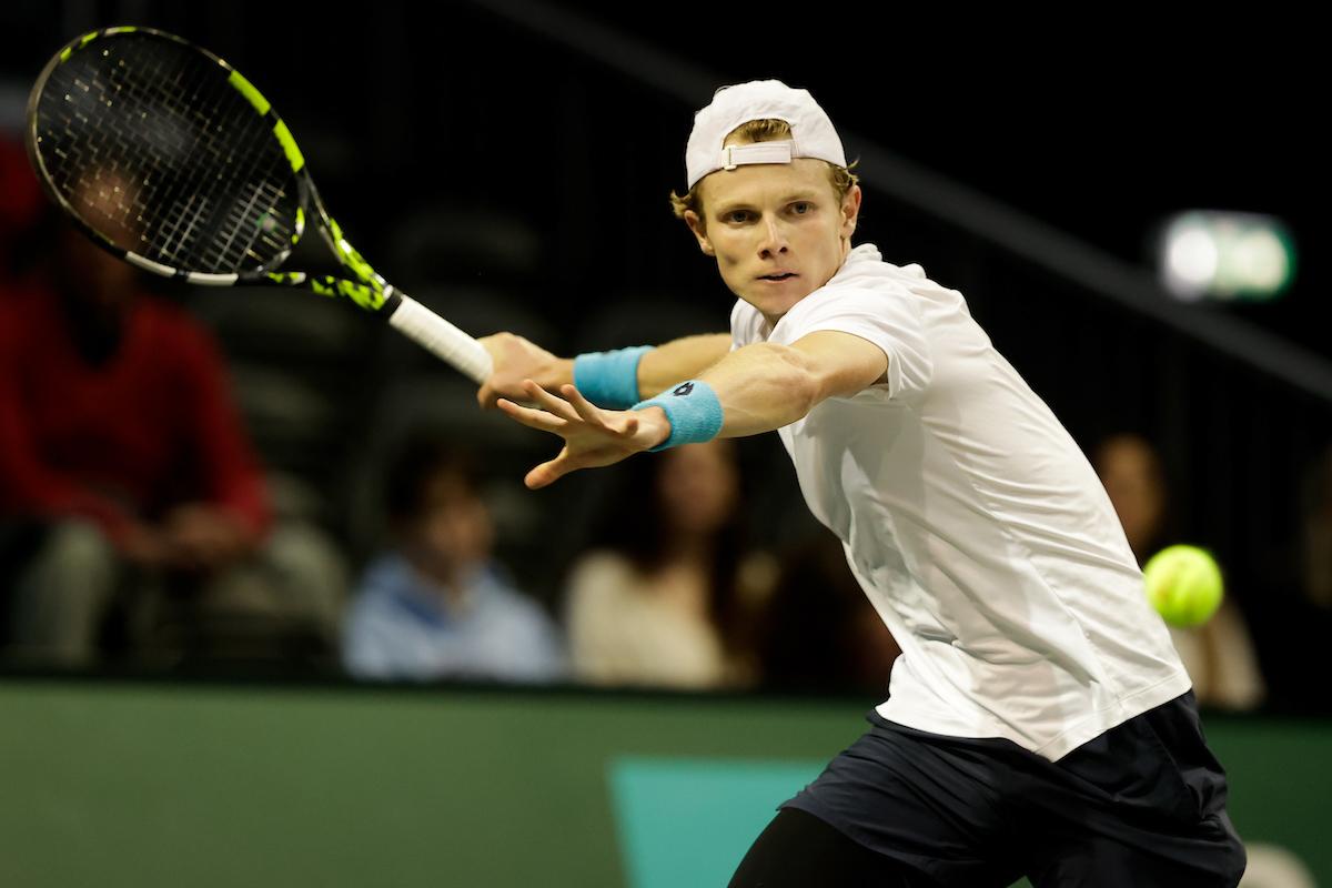 Jesper de Jong in de kwalificatie van het ABN AMRO Open Jesper de Jong in de kwalificatie van het ABN AMRO Open